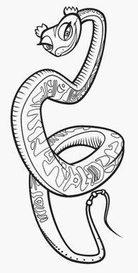 coloriage vipere kung fu panda